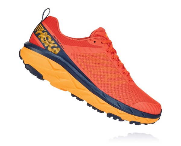 Hoka One One Challenger ATR 5 Mens UK - Red / Black Trail Running Shoes - NLAKF8704